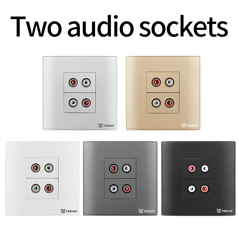 2 fori Audio Wall Socket