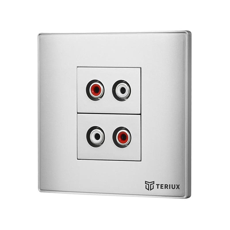2 fori Audio Wall Socket