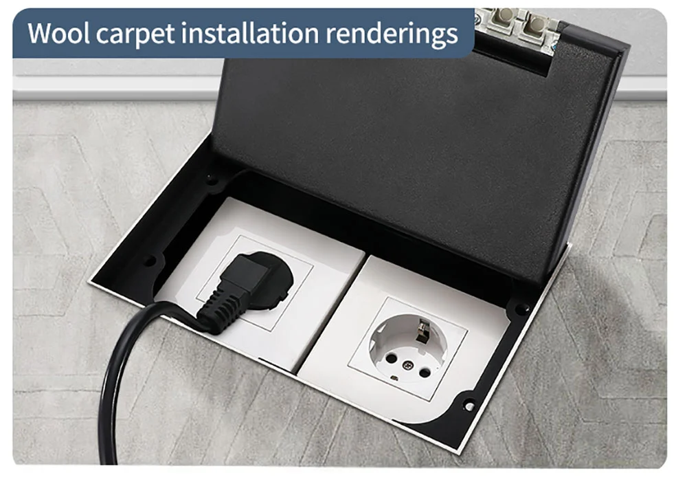 200 recessed floor socket Adjustable bottom box